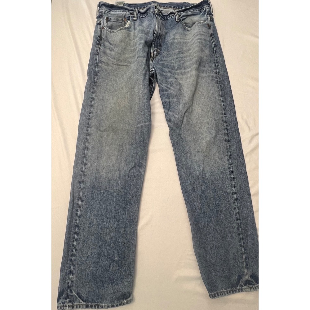 Levi's 505 Regular Fit Work Jeans Men's 36x34 Light Wash Blue Denim Worn